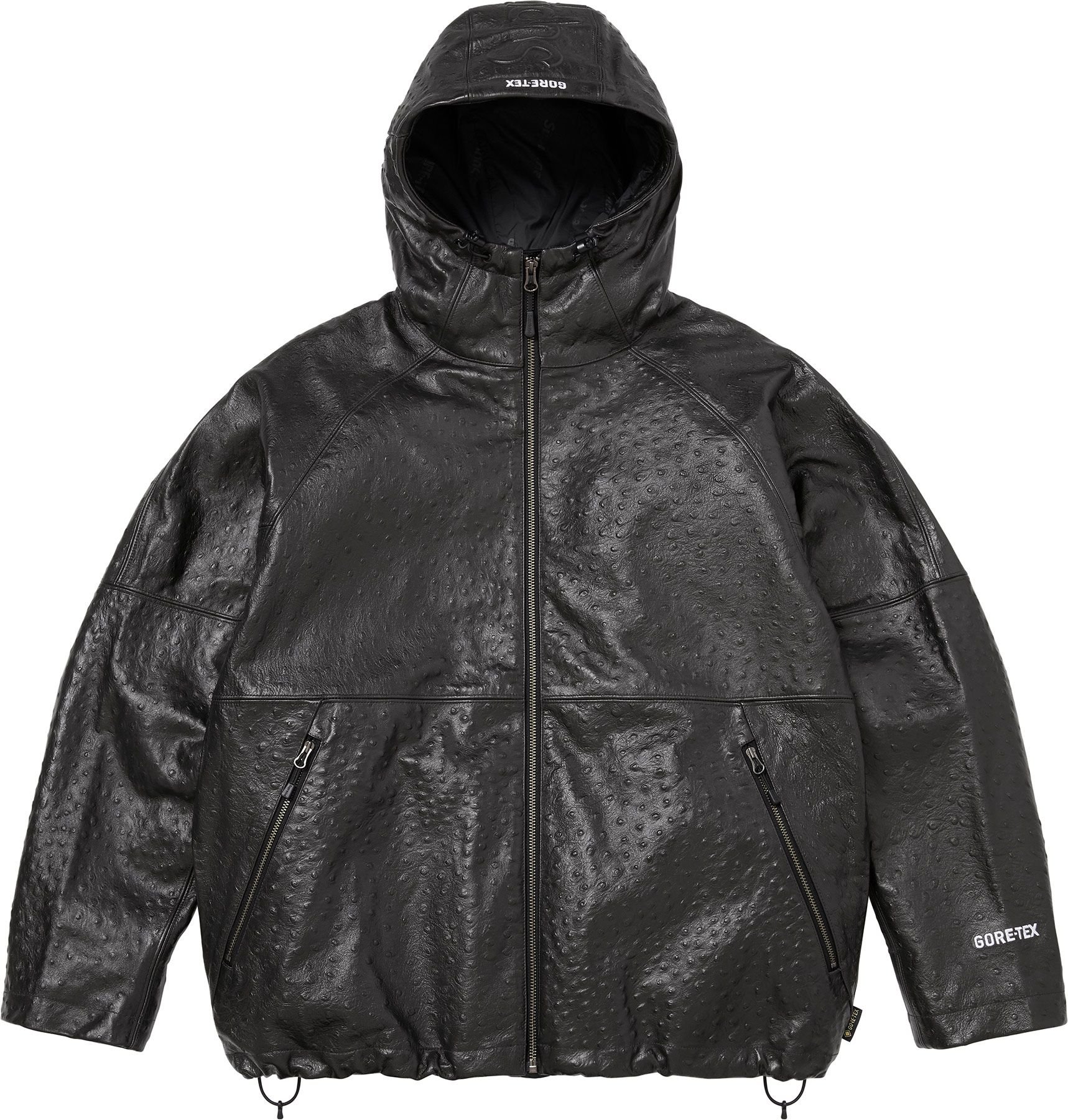 GORE-TEX Ostrich Embossed Leather Jacket view 3
